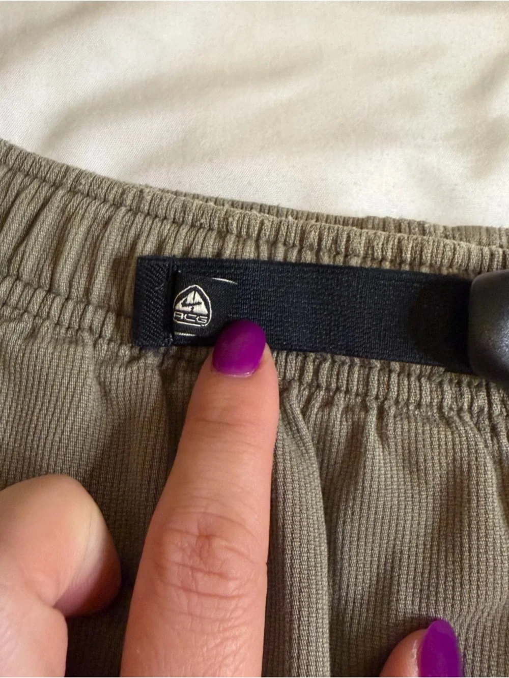 Nike ACG Trail Shorts Large Khaki Outdoor Hiking Utility Adjustable‎ Waist Men’s